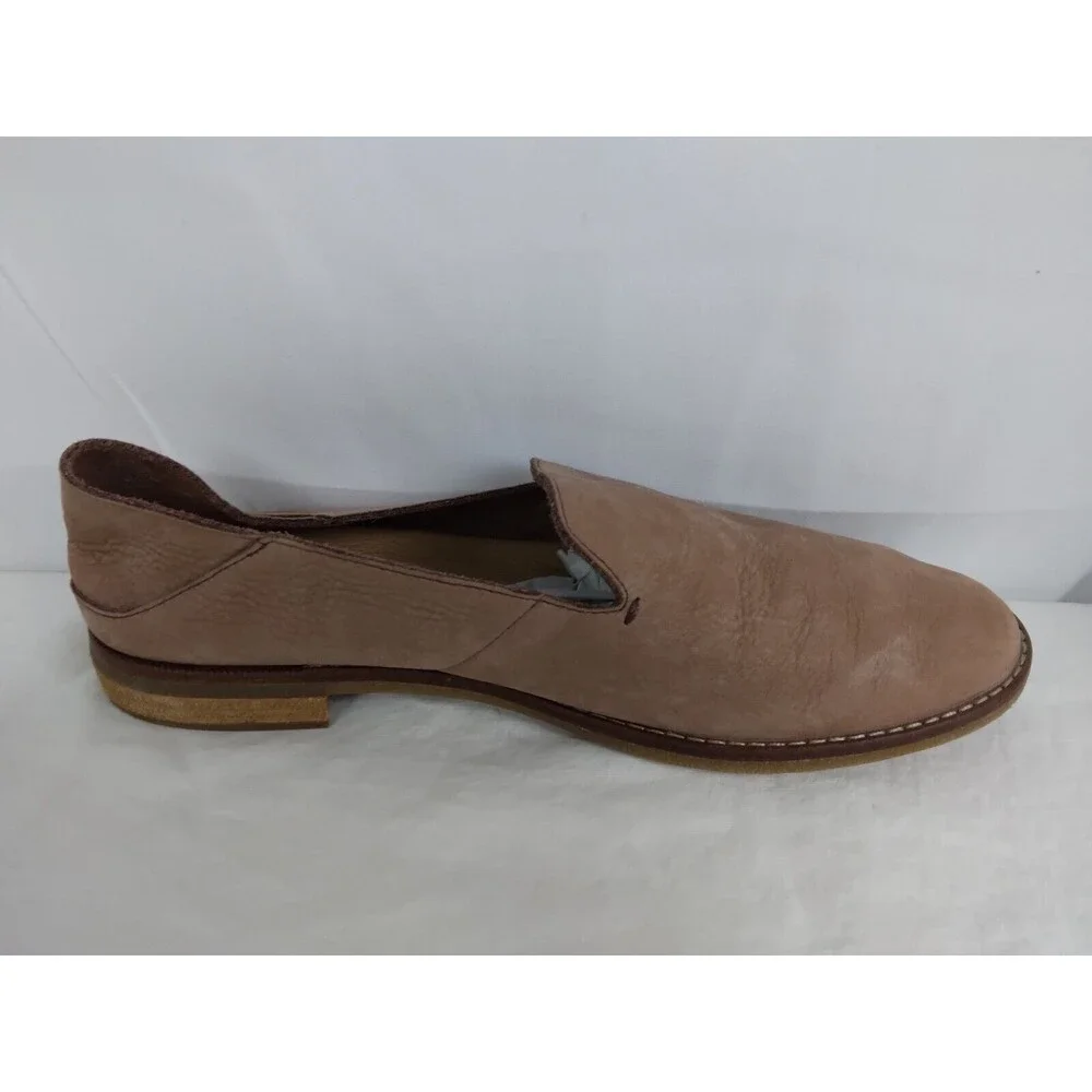 SPERRY Seaport Levy Brown Leather Memory-Foam Slip-On Loafers Womens Size 8.5